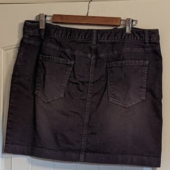 Ann Taylor Loft Women's Size 12 Taupe Denim Skirt With Spandex - Picture 2 of 11